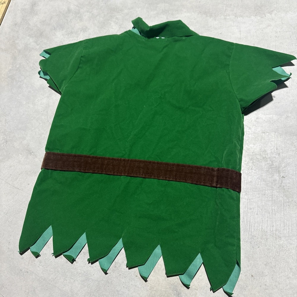 Disney Store Peter Pan Halloween Dress Up Velvet Costume Top & Pants Size 2-4T - Picture 8 of 8